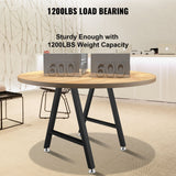 VEVOR Metal Table Legs 28 x 17.7 inch A-Shaped Desk Legs Set of 2 Heavy Duty Bench Legs with Polyurethane Coating, Furniture Legs with Floor Protectors, Wrought Iron Coffee Table Legs for Home DIY Bla