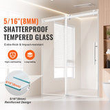 VEVOR Frameless Shower Door 58-59" x 75" SGCC Tempered Glass 5/16" Chrome - Prem