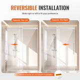 VEVOR Frameless Shower Door 58-59" x 75" SGCC Tempered Glass 5/16" Chrome - Prem