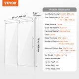 VEVOR Frameless Shower Door 58-59" x 75" SGCC Tempered Glass 5/16" Chrome - Prem