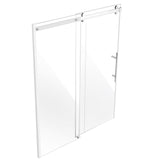 VEVOR Frameless Shower Door 58-59" x 75" SGCC Tempered Glass 5/16" Chrome - Prem