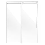 VEVOR Frameless Shower Door 58-59" x 75" SGCC Tempered Glass 5/16" Chrome - Prem
