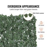 VEVOR Ivy Privacy Fence, 2440 x 1830 mm Artificial Green Wall Screen, Greenery Ivy Fence with Strengthened Joint, Faux Hedges Vine Leaf Decoration for Outdoor Garden, Yard, Balcony, Patio Decor