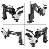 VEVOR Micro Inlaid Mirror Multi-Directional Microscope with Spring Bracket 7X-45X Multi-Directional Micro-Setting Microscope Microscope Gem Diamond Setting Machine with Stand Jewelry Tools