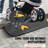 VEVOR Upgraded Rubber Threshold Ramp, 2.5 cm Rise Wheelchair Ramp Doorway, Natural Curb Ramp Rated 15 tons Load Capacity, Non-Slip Textured Surface Rubber Curb Ramp for Wheelchair and Scooter