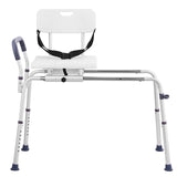 VEVOR Sliding Tub Transfer Bench Shower Chair & Cut-Out Seat Reversible Backrest