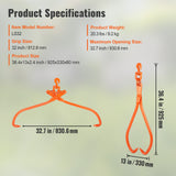 VEVOR Log Skidding Tongs, 81.3cm 2 Claw Log Lifting Tongs, Heavy Duty Rotating Steel Lumber Skidding Tongs, 700 kg Loading Capacity, Log Lifting, Handling, Dragging & Carrying Tool
