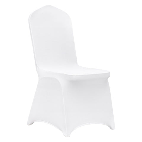 Stretch Spandex Folding Chair Covers, Universal Fitted Chair Cover, Removable Washable Protective Slipcovers, for Wedding, Holiday, Banquet, Party, Celebration, Dining (12PCS White)