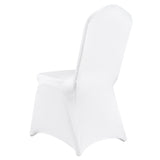 Stretch Spandex Folding Chair Covers, Universal Fitted Chair Cover, Removable Washable Protective Slipcovers, for Wedding, Holiday, Banquet, Party, Celebration, Dining (12PCS White)