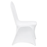 Stretch Spandex Folding Chair Covers, Universal Fitted Chair Cover, Removable Washable Protective Slipcovers, for Wedding, Holiday, Banquet, Party, Celebration, Dining (12PCS White)