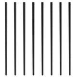 VEVOR Staircase Metal Balusters, 3/4'' Round x 32'' Long Aluminum Decorative Banister Spindles, 101 Pack Deck Baluster with Screws, Classic Hollow Deck Railing Satin Black Powder Coated for Porch