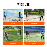 Badminton Net, Height Adjustable Volleyball Net, 10ft Wide Foldable Pickleball Net, Portable Easy Setup Tennis Net Set with Poles, Stand and Carry Bag, for Kids Backyard Game Indoor Outdoor Use