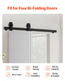VEVOR Bi-Folding Sliding Barn Door Hardware Track Kit 40" for Two 18" Doors