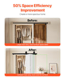 VEVOR Bi-Folding Sliding Barn Door Hardware Track Kit 40" for Two 18" Doors