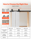 VEVOR Bi-Folding Sliding Barn Door Hardware Track Kit 40" for Two 18" Doors