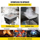 VEVOR Maple Syrup Evaporator Pan 76x41x24 cm Stainless Steel Maple Syrup Boiling Pan with Valve for Boiling Maple Syrup
