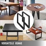 VEVOR Black Metal Table Legs Set of 2 Steel Table Legs 35x28 Inch Dining Table Legs Office Table Legs Computer Desk Legs Steel Bench Legs Country Style Table Legs DIY Furniture Legs