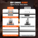 VEVOR Linear Guide Rail Set, SFC20 1200mm, 2 PCS 47.2 in/1200 mm SFC20 Guide Rails 4 PCS SC20 Slide Blocks 4 PCS Rail Supports, Linear Rails and Bearings Kit for Automated Machines CNC DIY Project