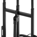 Stair Climbing Cart, 100 kg Stair-Climbing Capacity, Heavy-Duty Folding Trolley Cart with Telescoping Handle, 6 Wheels and 2 Bungee Cords, Stair Climber Dolly for Home, Groceries, Warehouse