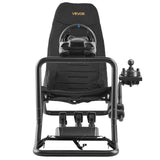 Racing Wheel Stand, Heavy-Duty Integrated Simulator Cockpit Steering Stand, Fit Logitech G25,G27,G29,G920,G923, Thrustmaster T300RS,TX F458,T500RS,T3PA-PRO (F1/GT) and CSR Pedals, Black