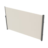 VEVOR Retractable Side Awning,160X300cm Aluminum Outdoor Privacy Screen, 280g Polyester Water-proof Retractable Patio Screen, UV 30+ Room Divider Wind Screen for Patio, Backyard, Balcony, Beige