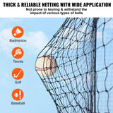 VEVOR Baseball Batting Netting, Professional Softball Baseball Batting Hitting Training Net, Practice Portable Pitching Cage Net with Door & Carry Bag, Heavy Duty Enclosed PE Netting,1676CM (NET ONLY)