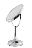 5X & 1X LED Tabletop Magnifying Mirror - Chrome