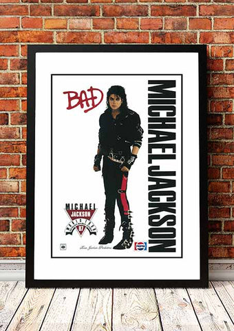 Michael Jackson ‘Bad’ Australian Tour Poster 1987 - Framed A3