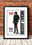 Michael Jackson ‘Bad’ Australian Tour Poster 1987 - Framed A4