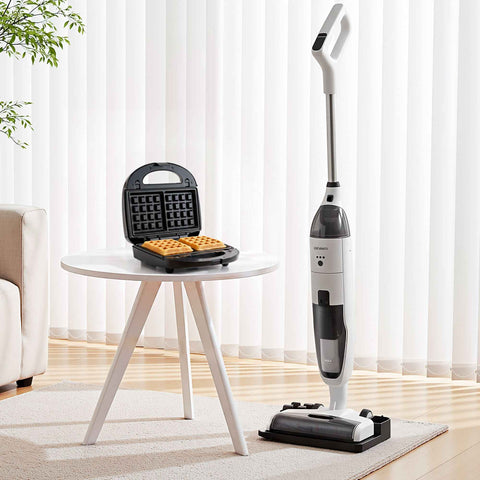 Devanti Cordless Wet Dry Vacuum Mop plus 3-in-1 Sandwich Waffle Maker In Australia - Darrahopens