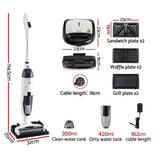 Devanti Cordless Wet Dry Vacuum Mop plus 3-in-1 Sandwich Waffle Maker In Australia - Darrahopens