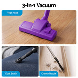 Devanti 3-in-1 Corded Stick Vacuum Cleaner, 16000Pa Strong Suction, Purple