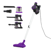 Devanti 3-in-1 Corded Stick Vacuum Cleaner, 16000Pa Strong Suction, Purple