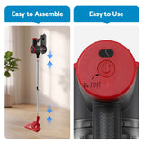 Devanti 3-in-1 Corded Stick Vacuum Cleaner, 16000Pa Strong Suction, Red