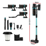 DEVANTI 30000Pa Cordless Stick Vacuum Cleaner 4-in-1 Handheld Vac, Green In Australia - Darrahopens