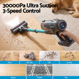 DEVANTI 30000Pa Cordless Stick Vacuum Cleaner 4-in-1 Handheld Vac, Green In Australia - Darrahopens