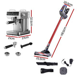 Devanti K7 Cordless Stick Vacuum Cleaner plus Coffee Maker Machine Espresso In Australia - Darrahopens