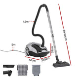 DEVANTI Bagged Vacuum Cleaner Powerful Suction for Carpet Wood Tile Floor In Australia - Darrahopens