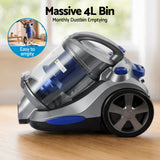 Devanti Vacuum Cleaner Bagless Canister 2000W 25kPa Powerful Suction 4L