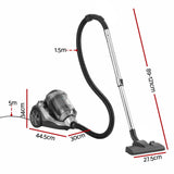 Devanti Vacuum Cleaner Bagless Canister 2000W 25kPa Powerful Suction 4L