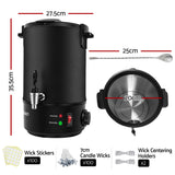 Devanti 6L Wax Melter Candle Making 1520W Melting Pot Furnace Quick Pour Spout Soy Soap