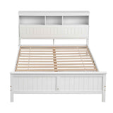 Artiss Queen Bed Frame with Storage Headboard and Footboard Wooden Bed Base White