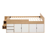 Artiss King Single Bed Frame with Storage, 3 Drawers and Two-Step Access, 2 Cabinets
