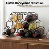 Artiss Wine Rack Metal 12 Bottle No Assembly Required Black