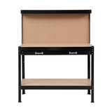 Giantz Workbench with Pegboard and Ultra-Wide 120cm Work Table for Garage DIY, 20 Hooks