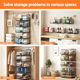 Artiss 5 Tier Stackable Closet Organizers and Storage Closet Hanging Storage Organizer Shelves