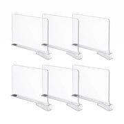 Artiss 6 Pack Closet Organizers and Storage Clear Shelf Dividers