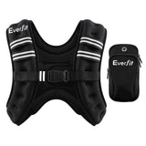 Everfit 8kg Weighted Vest Men Women, Reflective Running Vest with Armband Pouch