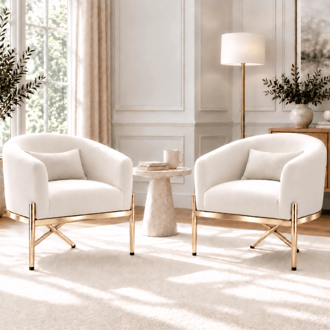 Darrahopens Furniture > Bar Stools & Chairs > Arm Chairs & Recliners Artiss Armchair Velvet Lounge Accent Chair Nursing Sofa White, Single Sofa Armchair for Living Room, Bedroom, Office and Vanity. In Australia - Darrahopens
