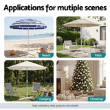 Instahut Outdoor Umbrellas Base Steel Umbrella Holder 25 to 35mm White